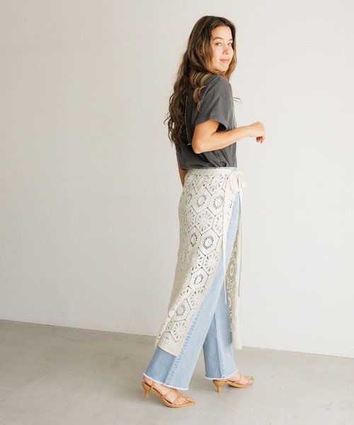 BAYFLOW（ベイフロー）の「クロシェレーススカート（スカート・レディース・ブラック/ホワイト・FREE）」の22枚目の写真