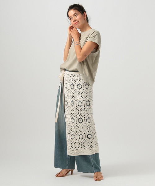 BAYFLOW（ベイフロー）の「クロシェレーススカート（スカート・レディース・ブラック/ホワイト・FREE）」の16枚目の写真