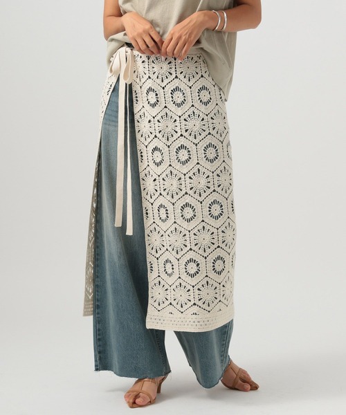 BAYFLOW（ベイフロー）の「クロシェレーススカート（スカート・レディース・ブラック/ホワイト・FREE）」の15枚目の写真