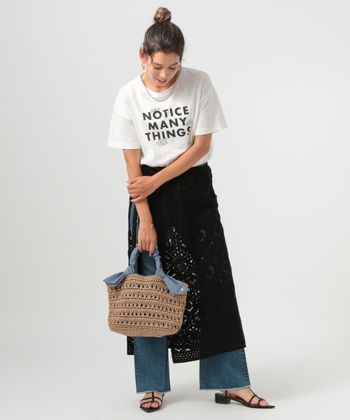 BAYFLOW（ベイフロー）の「クロシェレーススカート（スカート・レディース・ブラック/ホワイト・FREE）」の13枚目の写真