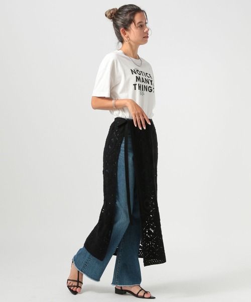 BAYFLOW（ベイフロー）の「クロシェレーススカート（スカート・レディース・ブラック/ホワイト・FREE）」の10枚目の写真