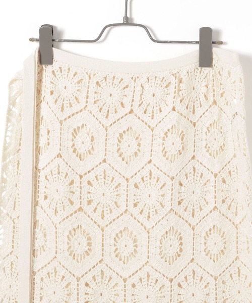 BAYFLOW（ベイフロー）の「クロシェレーススカート（スカート・レディース・ブラック/ホワイト・FREE）」の3枚目の写真