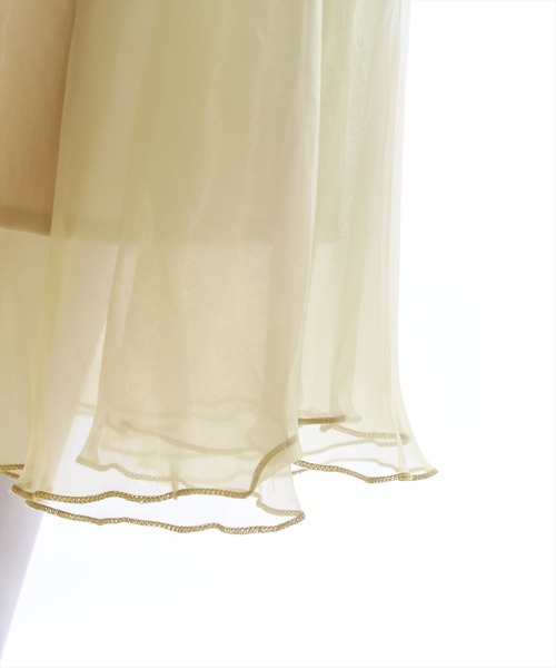 clear（クリア）の「グラデーションリボン付きフレアスカート［ふんわり 大人 フェミニン］≪再入荷≫（スカート・レディース・イエロー/グリーン・F）」の9枚目の写真