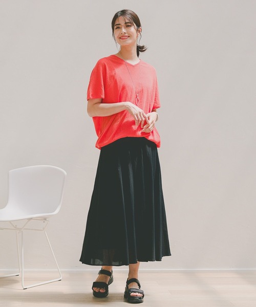 Elura（エルーラ）の「楊柳フレアスカート/128703（スカート・レディース・ブルー/ブラック/グリーン・FREE）」の8枚目の写真