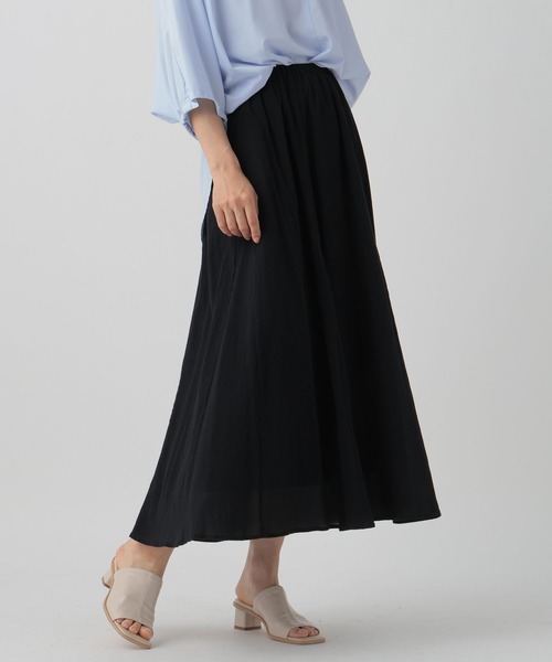 Elura（エルーラ）の「楊柳フレアスカート/128703（スカート・レディース・ブルー/ブラック/グリーン・FREE）」の6枚目の写真