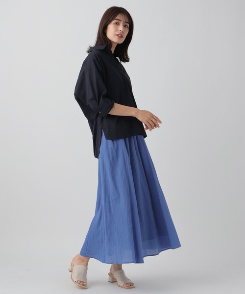 Elura（エルーラ）の「楊柳フレアスカート/128703（スカート・レディース・ブルー/ブラック/グリーン・FREE）」の21枚目の写真