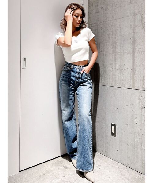 GYDA（ジェイダ）の「Square gyda STONE テレコ トップス（Tシャツ/カットソー・レディース・オフホワイト/ピンク/ブラック・FREE）」の20枚目の写真