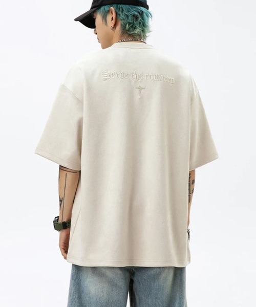 sevens(セブンズ)の「【sevens】ストリート刺繍オーバーTシャツ(Tシャツ/カットソー・レディース・ブラック/オフホワイト/パープル・FREE)」の4枚目の写真