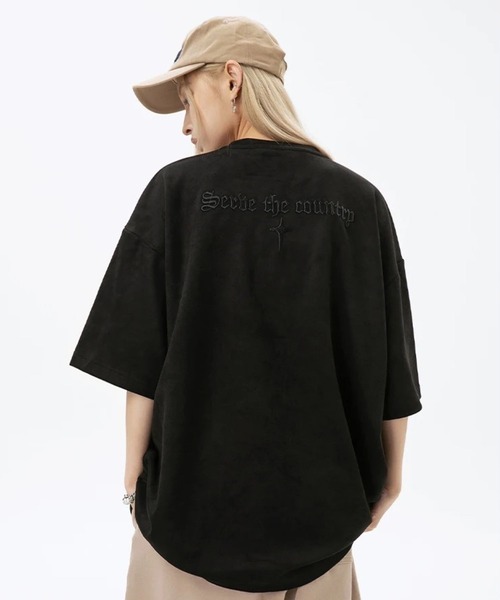 sevens(セブンズ)の「【sevens】ストリート刺繍オーバーTシャツ(Tシャツ/カットソー・レディース・ブラック/オフホワイト/パープル・FREE)」の11枚目の写真