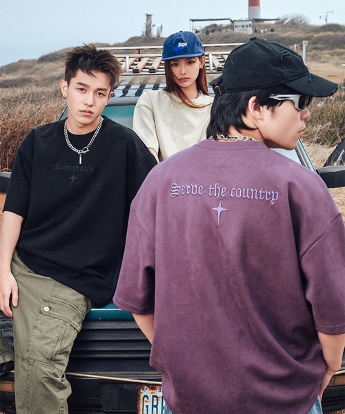sevens(セブンズ)の「【sevens】ストリート刺繍オーバーTシャツ(Tシャツ/カットソー・レディース・ブラック/オフホワイト/パープル・FREE)」の16枚目の写真