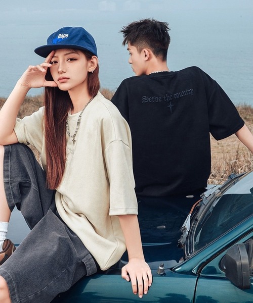 sevens(セブンズ)の「【sevens】ストリート刺繍オーバーTシャツ(Tシャツ/カットソー・レディース・ブラック/オフホワイト/パープル・FREE)」の17枚目の写真