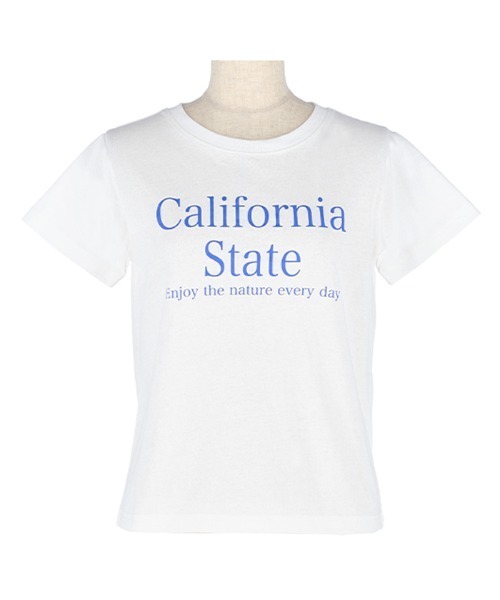 coca（coca）（コカ）の「ロゴプリントTシャツ【WEB限定】（Tシャツ/カットソー・レディース・グレー/ブルー/チャコール/ホワイト/ライトグレー・S/M/L）」の21枚目の写真