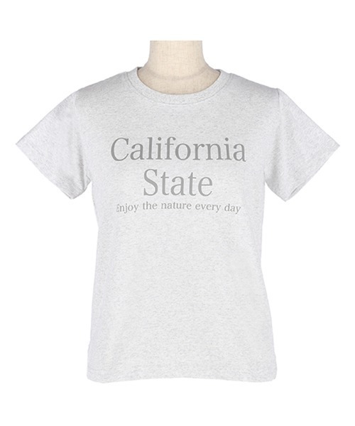 coca（coca）（コカ）の「ロゴプリントTシャツ【WEB限定】（Tシャツ/カットソー・レディース・グレー/ブルー/チャコール/ホワイト/ライトグレー・S/M/L）」の22枚目の写真