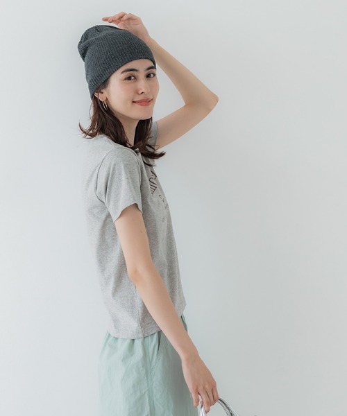 coca（coca）（コカ）の「ロゴプリントTシャツ【WEB限定】（Tシャツ/カットソー・レディース・グレー/ブルー/チャコール/ホワイト/ライトグレー・S/M/L）」の14枚目の写真
