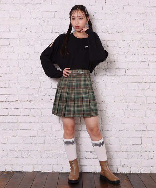 PINKHUNT(ピンクハント)の「PINKHUNT ピンクハント プリーツスカート 0001K 小学生女の子 服(スカート・キッズ・パープル/レッド/アッシュグレー/ベビーピンク/グリーン/ブルー・120cm/130cm/140cm/150cm/160cm)」の21枚目の写真