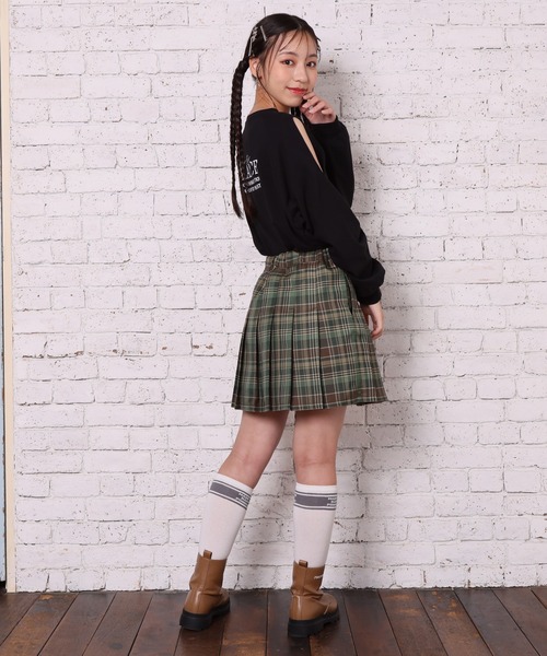 PINKHUNT(ピンクハント)の「PINKHUNT ピンクハント プリーツスカート 0001K 小学生女の子 服(スカート・キッズ・パープル/レッド/アッシュグレー/ベビーピンク/グリーン/ブルー・120cm/130cm/140cm/150cm/160cm)」の20枚目の写真