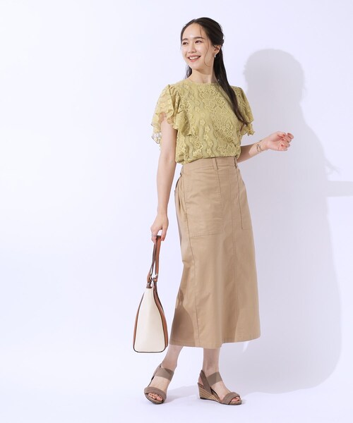 【美品 フラメンコ衣装】鮮やかな水色 袖フリル×レース ブラウス トップス 000000009276_1_ZCw9TMZ.jpg