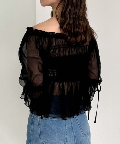 archives（アルシーヴ）の「パフスリオフショルチュールＴＯＰＳ（Tシャツ/カットソー・レディース・グレー/モカ/ブラック/アイボリー・MEDIUM）」の12枚目の写真