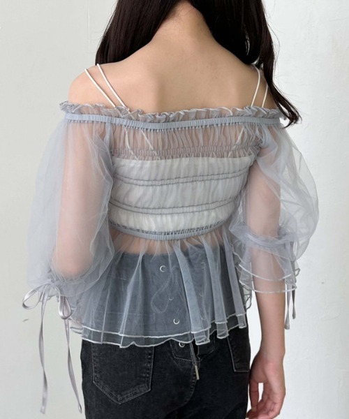 archives（アルシーヴ）の「パフスリオフショルチュールＴＯＰＳ（Tシャツ/カットソー・レディース・グレー/モカ/ブラック/アイボリー・MEDIUM）」の18枚目の写真