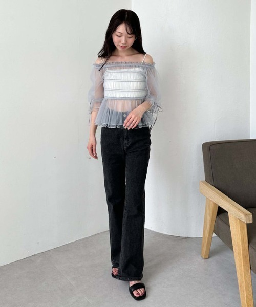 archives（アルシーヴ）の「パフスリオフショルチュールＴＯＰＳ（Tシャツ/カットソー・レディース・グレー/モカ/ブラック/アイボリー・MEDIUM）」の21枚目の写真