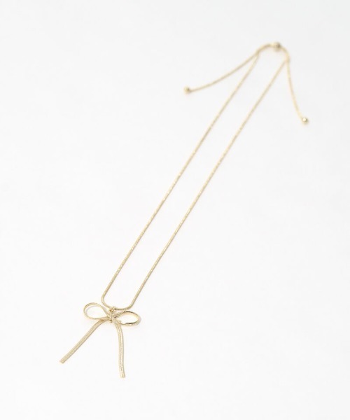 flower(フラワー)の「リボンチャームネックレス(ネックレス・レディース・ゴールド/シルバー・FREE)」の18枚目の写真
