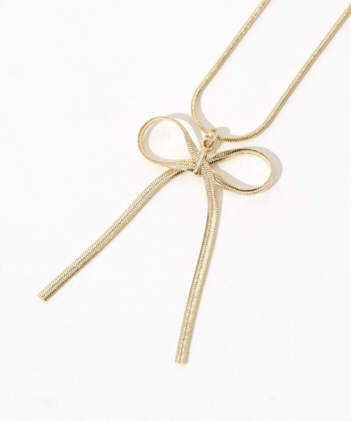 flower(フラワー)の「リボンチャームネックレス(ネックレス・レディース・ゴールド/シルバー・FREE)」の17枚目の写真
