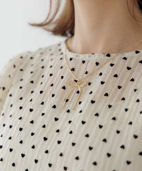 flower(フラワー)の「リボンチャームネックレス(ネックレス・レディース・ゴールド/シルバー・FREE)」の20枚目の写真