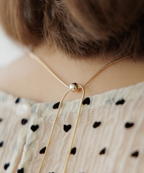 flower(フラワー)の「リボンチャームネックレス(ネックレス・レディース・ゴールド/シルバー・FREE)」の21枚目の写真