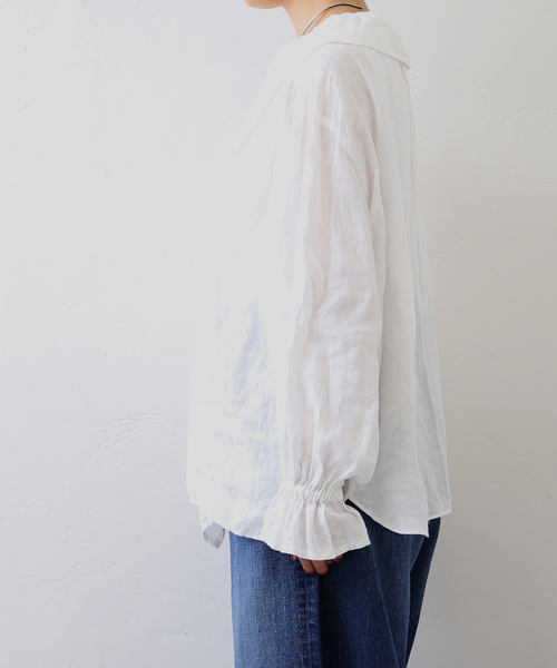 JOURNAL STANDARD LUXE(ジャーナルスタンダード ラックス)の「フレンチリネン フリルパフブラウス(シャツ/ブラウス・レディース・ブラック/ホワイト・FREE)」の17枚目の写真