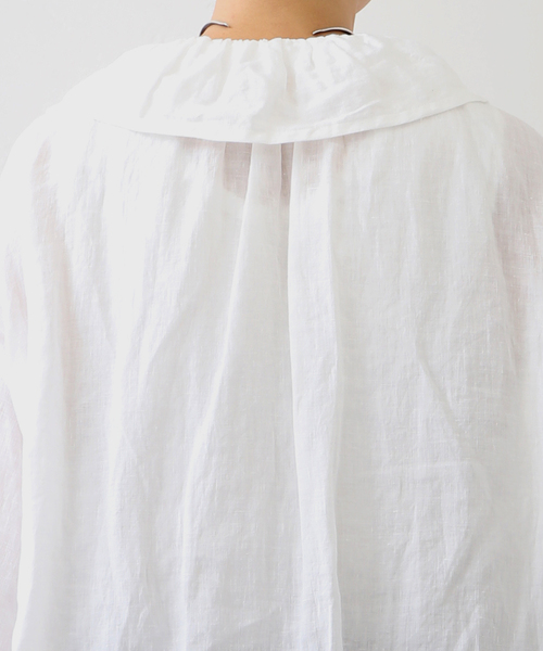 JOURNAL STANDARD LUXE(ジャーナルスタンダード ラックス)の「フレンチリネン フリルパフブラウス(シャツ/ブラウス・レディース・ブラック/ホワイト・FREE)」の14枚目の写真