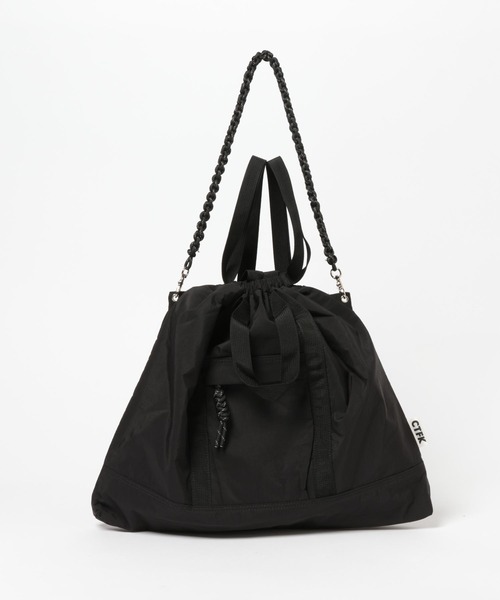 Anui（アニュイ）の「【UNISEX/CONTROL FREAK】ナイロン3WAYスクエアトートBAG（トートバッグ・レディース・ブラック・FREE）」の5枚目の写真