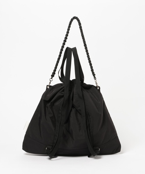 Anui（アニュイ）の「【UNISEX/CONTROL FREAK】ナイロン3WAYスクエアトートBAG（トートバッグ・レディース・ブラック・FREE）」の7枚目の写真