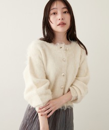 べこべこ釦ほんわりニットカーデ
