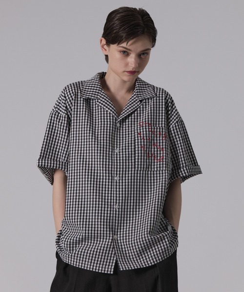 ONCILY(オンシェリー)の「SHEERSUCKER CHECK SHIRT / シアサッカーチェックシャツ(シャツ/ブラウス・メンズ・ネイビー/ブルー/ブラック・SMALL/MEDIUM/LARGE)」の19枚目の写真