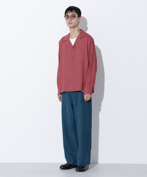 Apo(s)ture（アポスチャー）の「LUCAS-001/フェイクスウェードワイドパンツ（その他パンツ・メンズ・グレー/ブラック/グリーン/ベージュ・XS/S/M/L/XL）」の20枚目の写真