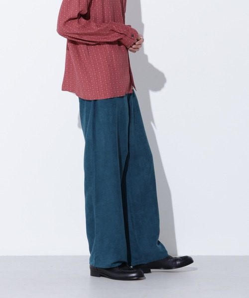Apo(s)ture（アポスチャー）の「LUCAS-001/フェイクスウェードワイドパンツ（その他パンツ・メンズ・グレー/ブラック/グリーン/ベージュ・XS/S/M/L/XL）」の19枚目の写真
