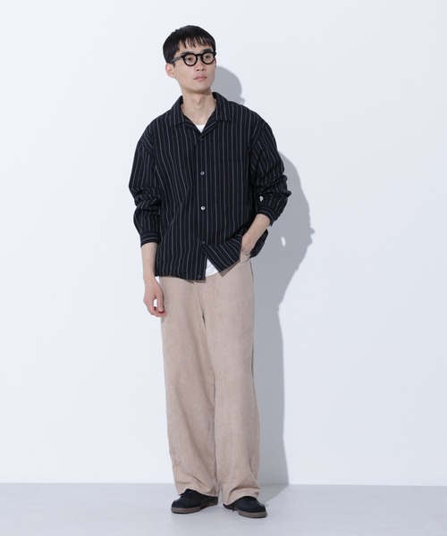 Apo(s)ture（アポスチャー）の「LUCAS-001/フェイクスウェードワイドパンツ（その他パンツ・メンズ・グレー/ブラック/グリーン/ベージュ・XS/S/M/L/XL）」の6枚目の写真