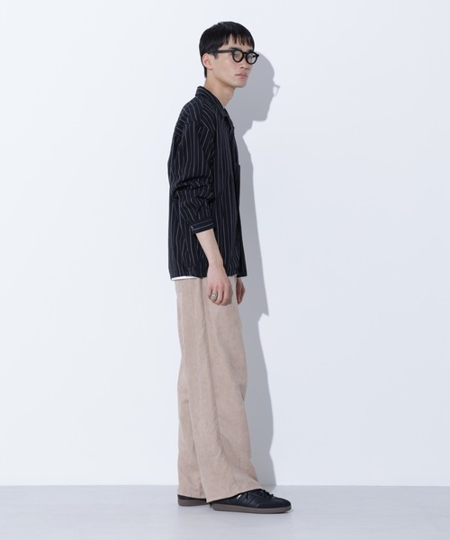 Apo(s)ture（アポスチャー）の「LUCAS-001/フェイクスウェードワイドパンツ（その他パンツ・メンズ・グレー/ブラック/グリーン/ベージュ・XS/S/M/L/XL）」の9枚目の写真