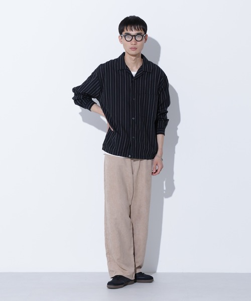 Apo(s)ture（アポスチャー）の「LUCAS-001/フェイクスウェードワイドパンツ（その他パンツ・メンズ・グレー/ブラック/グリーン/ベージュ・XS/S/M/L/XL）」の7枚目の写真