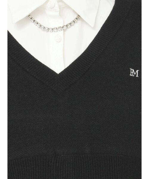 EATME（イートミー）の「シャツカラーレイヤードニットTOP（シャツ/ブラウス・レディース・ブラック/オフホワイト/その他1・FREE）」の17枚目の写真