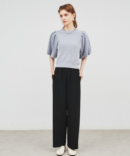 cloenc（クロエンス）の「◆【手洗い可】バルーンスリーブニットプルオーバー（ニット/セーター・レディース・ライトブルー/ブラック/ベージュ・02）」の14枚目の写真