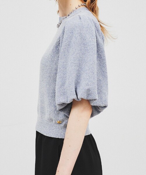 cloenc（クロエンス）の「◆【手洗い可】バルーンスリーブニットプルオーバー（ニット/セーター・レディース・ライトブルー/ブラック/ベージュ・02）」の16枚目の写真