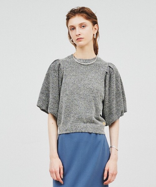 cloenc（クロエンス）の「◆【手洗い可】バルーンスリーブニットプルオーバー（ニット/セーター・レディース・ライトブルー/ブラック/ベージュ・02）」の18枚目の写真