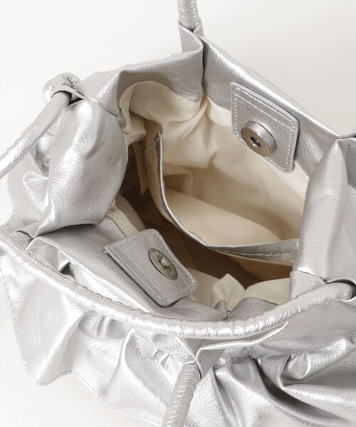 florist（フローリスト）の「2WAY韓国ファッションラッフルフリルレザーミニハンドバッグ/ショルダーバッグ（ハンドバッグ・レディース・ブラック/シルバー/オフホワイト/グリーン・FREE）」の20枚目の写真