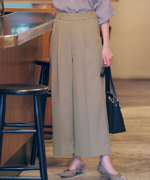 grove(グローブ)の「◆2WAYストレッチワイドパンツ(その他パンツ・レディース・ベージュ/グレー/ブラック/ブラウン系その他・01/02/03/04/05)」の4枚目の写真