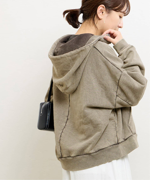 JOURNAL STANDARD（ジャーナルスタンダード）の「ピグメントスウェットパーカー（パーカー・レディース・ブラック系その他/ライトグレー・FREE）」の18枚目の写真