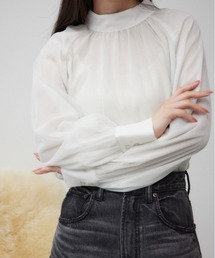 AZUL by moussy | チュールレイヤードブラウス(シャツ/ブラウス)