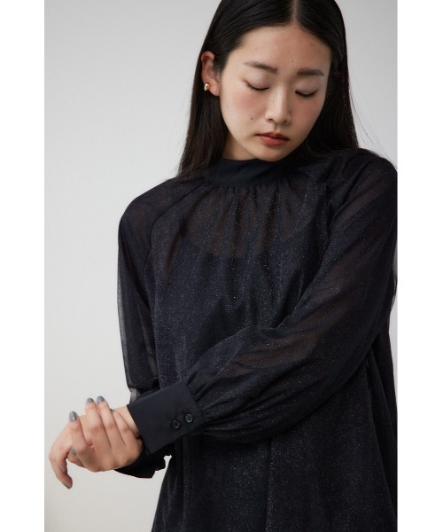 AZUL by moussy(アズールバイマウジー)の「チュールレイヤードブラウス(シャツ/ブラウス・レディース・ダークグリーン/ブラック/アイボリー・FREE)」の16枚目の写真