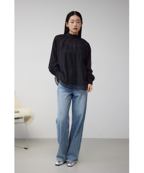 AZUL by moussy(アズールバイマウジー)の「チュールレイヤードブラウス(シャツ/ブラウス・レディース・ダークグリーン/ブラック/アイボリー・FREE)」の18枚目の写真
