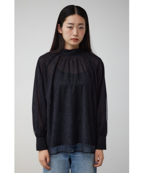 AZUL by moussy(アズールバイマウジー)の「チュールレイヤードブラウス(シャツ/ブラウス・レディース・ダークグリーン/ブラック/アイボリー・FREE)」の19枚目の写真